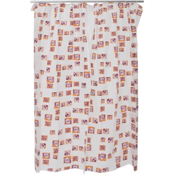 Шторка для ванной Woko Ракушки 180x180 см белая