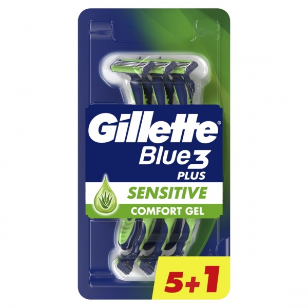 Станки одноразові Gillette Blue3 Sensitive 6 шт.