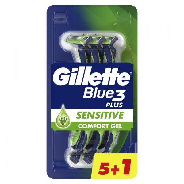 Станки одноразовые Gillette Blue3 Sensitive 6 шт.