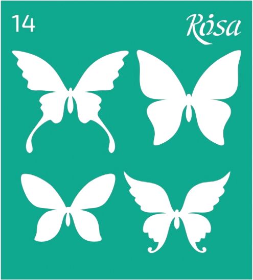 Трафарет многоразовый самоклеящий №14 90х100 мм Rosa Talent