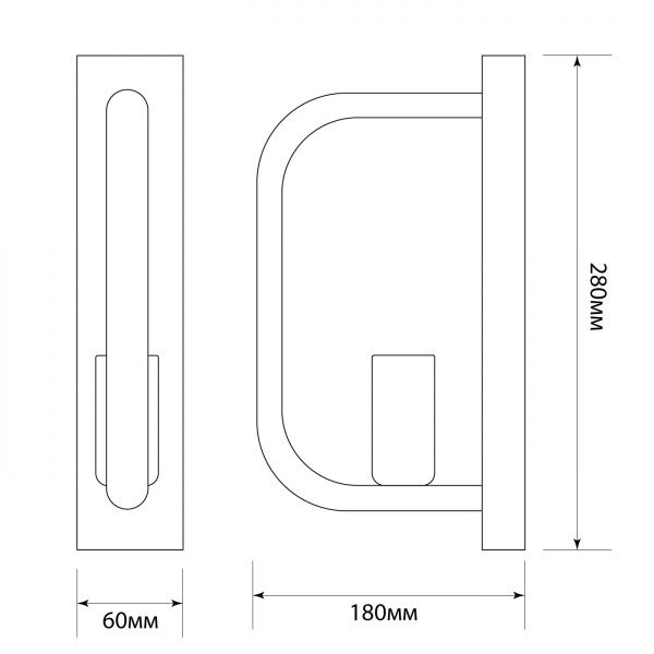Бра Светкомплект LOFT RL 1828 1xE27 белый
