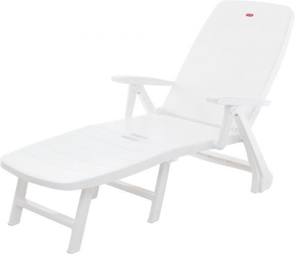 Шезлонг раскладной Curver Roma белый 73x190 см 