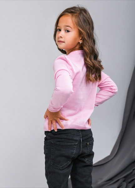 Кофта для девочки ART KNIT Дженис р.116–122 розовый 