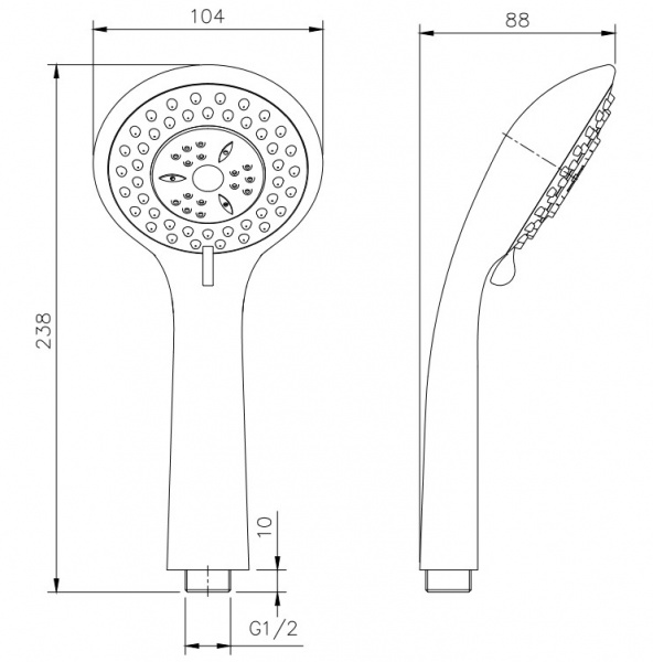 Душевой гарнитур Koller Pool Kvadro Start KRS010003