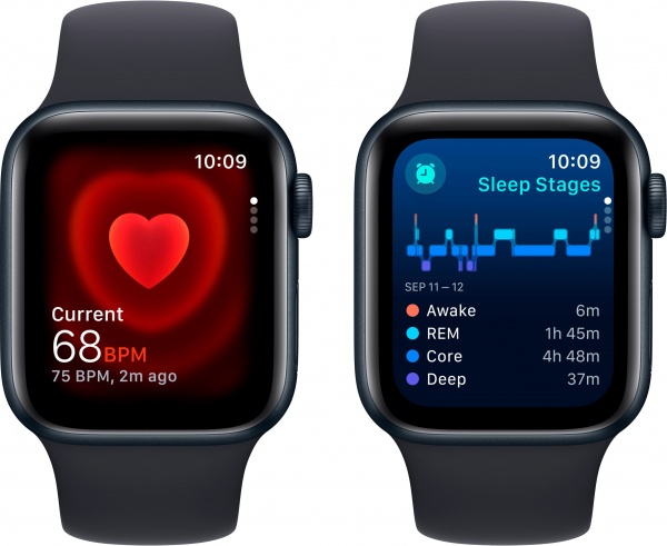 Смарт-годинник Apple Watch SE 2023 GPS 40mm Midnight Aluminium Case with Midnight Sport Band - S/M (MR9X3QP/A)