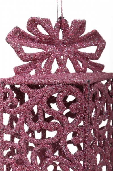 Декоративна підвіска Подарунок 14 см рожевий HFF209P