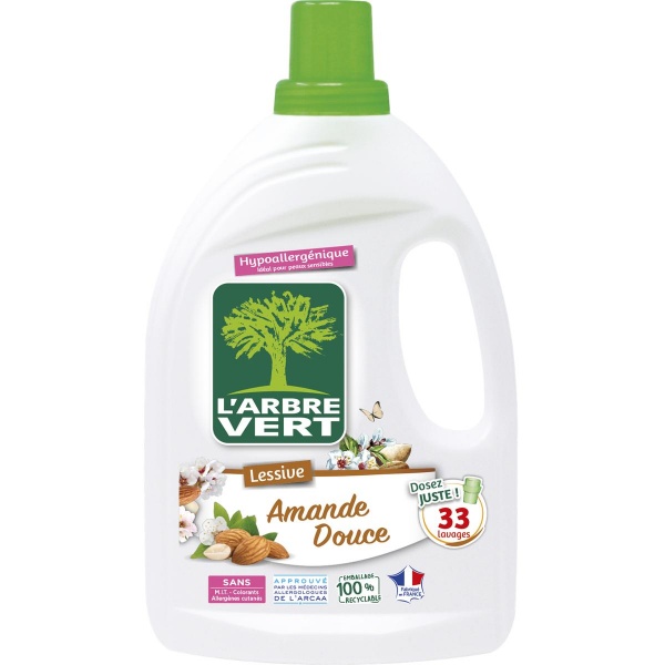 Гель для машинной и ручной стирки L'Arbre Vert Сладкий миндаль 1,5 л 