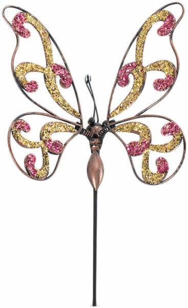 Декор для растений Engard Бабочка ажур на металлическом стержне