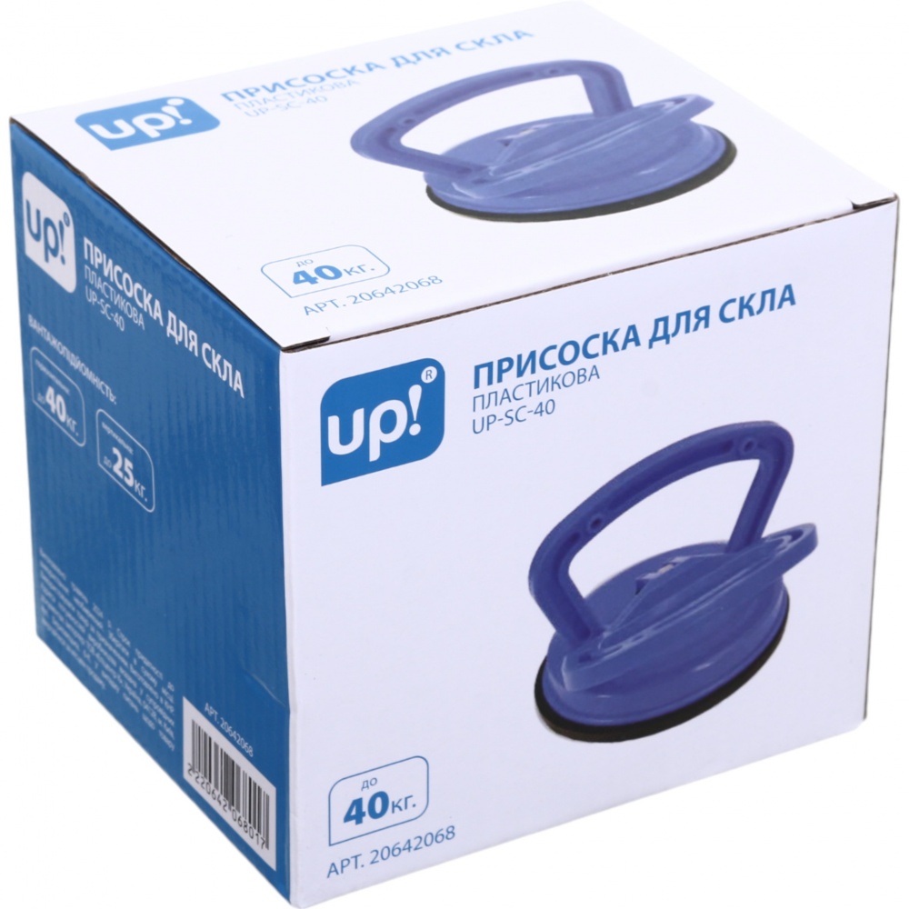 Присоска для стекла UP! (Underprice) до 40 кг пластиковая UP-SC-25