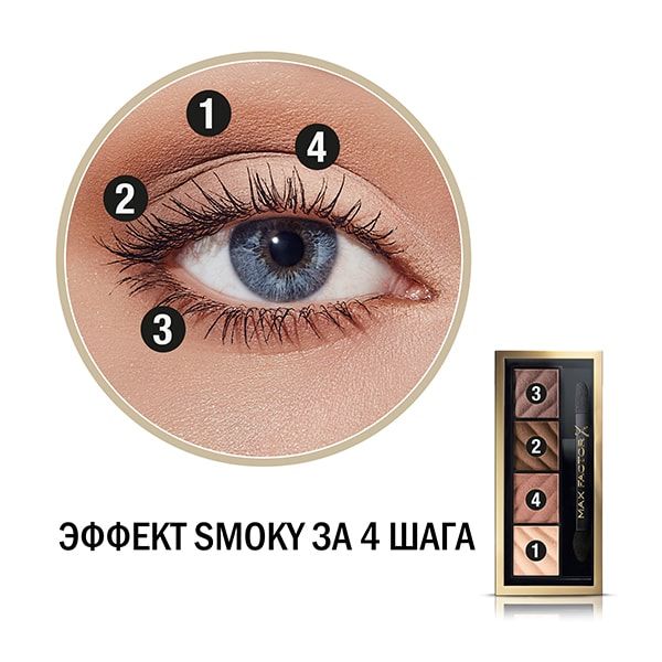 Тени для век Max Factor SMOKEY EYE MATTE 2-IN-1 KIT №10 Alluring Nude 1,8 г