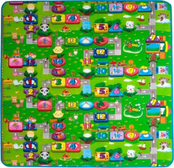 Развивающий коврик Limpopo «Солнечный день и цветные цифры» 180х200 см