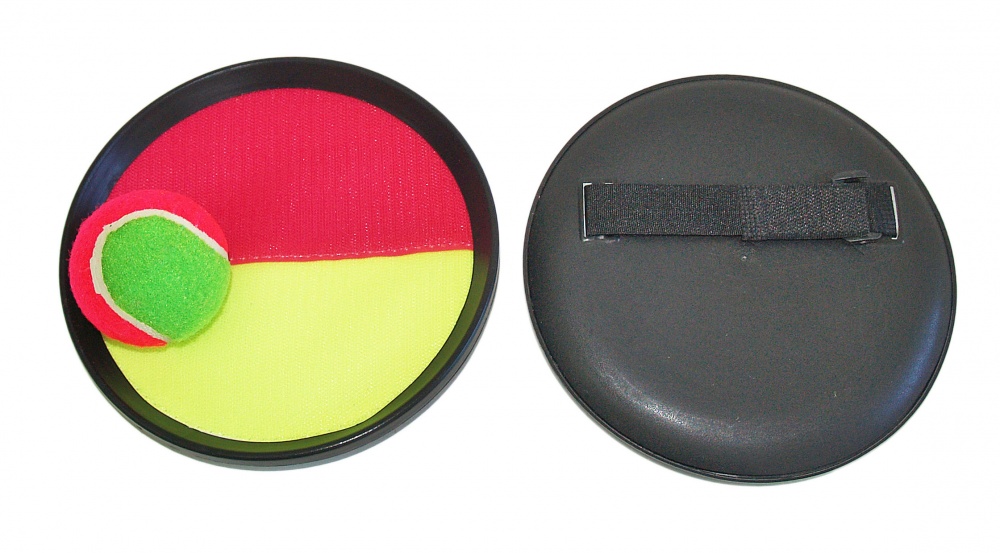 Іграшковий набір м'яч тенісний та 2 тарілки з липучками