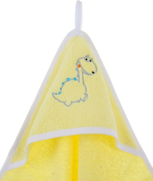 Полотенце Homeline уголок с вышивкой 90x90 см желтый