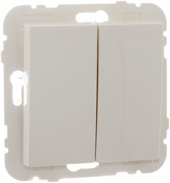 Выключатель проходной двухклавишный Efapel Logus без подсветки 10 А 250В IP20 слоновая кость