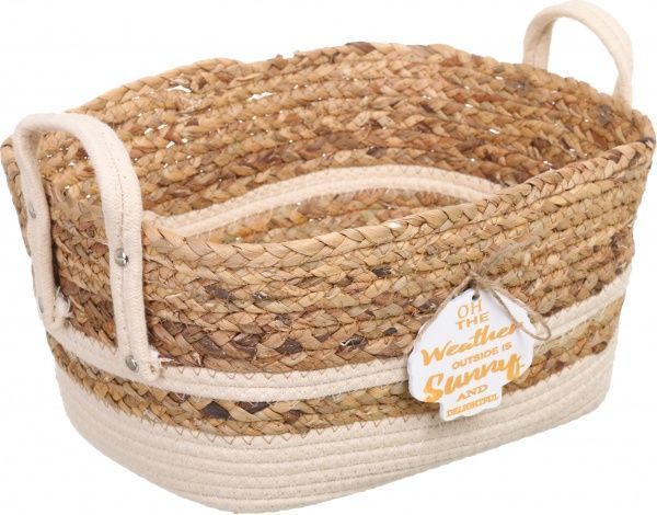 Корзинка плетеная Tony Bridge Basket с текстилем 38х28х20 см YJN20-1S3-1 