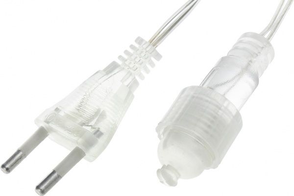 Электрогирлянда-штора внешняя встроенный светодиод (LED) 240 ламп 3,45м белая Сосульки и звезды 