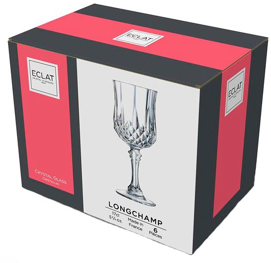 Набір бокалів для вина Longchamp 170 мл 6 шт. Cristal Darques 
