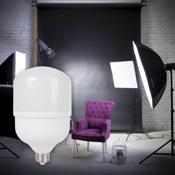 Лампа светодиодная LightMaster 50 Вт T140 матовая E40/E27 220 В 6400 К LB-575 50W (2 шт/пак) 