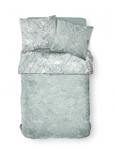 Комплект постільної білизни Laval 2.0 зелений із білим Today 