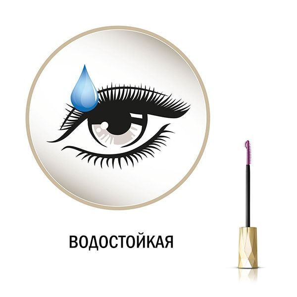 Тушь для ресниц Max Factor LASH CROWN WTP объем разделение удлинение водостойкая №01 Black 6.5 мл