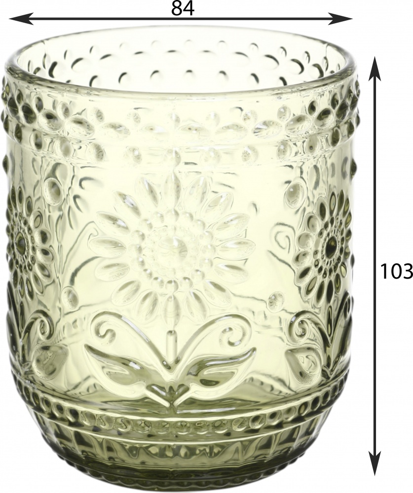 Стакан низкий Maxmark Sunflower зелёный 360 мл 1 шт.