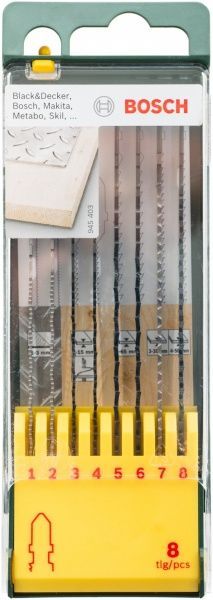 Набор пилочек для электролобзика Bosch Т-ХВОСТ.SET PROMOLINE 8 шт. 2607019458