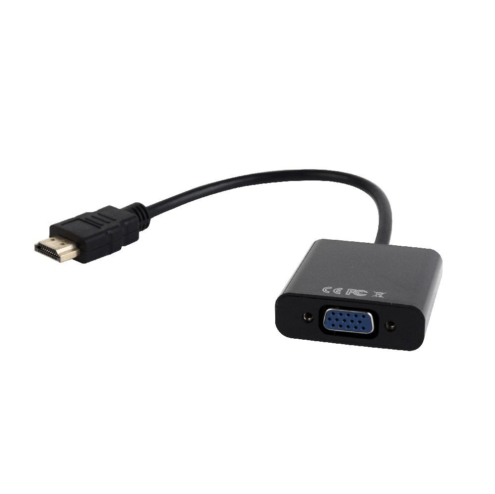 Перехідник Cablexpert 0,15 м (A-HDMI-VGA-03) перетворювач HDMI в VGA і стерео-аудіо