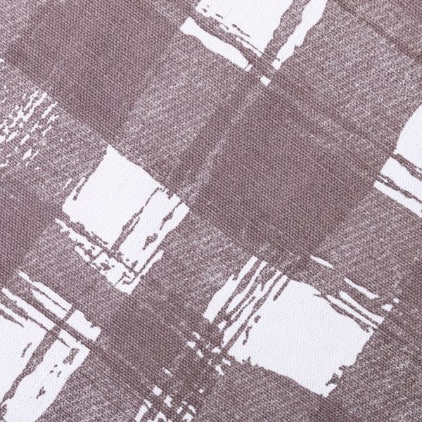 Скатертина клітинка з рамкою капучіно 140x180 см капучино Домашній текстиль 