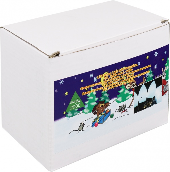 Электрогирлянда линейная Девилон белая 650934 встроенный светодиод (LED) 20 ламп 2 м 