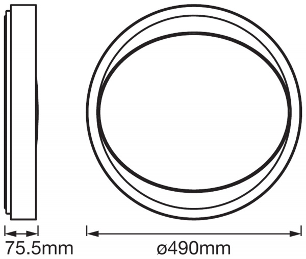 Світильник світлодіодний Ledvance SMART + WIFI ORBIS Eye 490 GR 32 Вт сірий 3000...6500 К ORBIS EYE RD 490 TW GR 