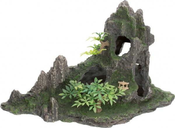 Декорація Trixie Скеля з печерою і рослинами 26х12,5х16,5 см 8854