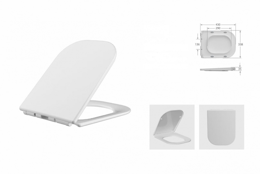 Унитаз-компакт Rapal Smaland Rimless, с сиденьем soft-close