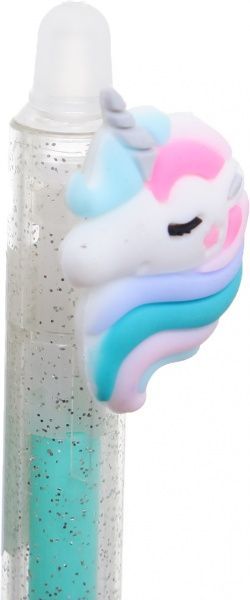 Ручка гелевая пиши-стирай Единорог бирюзовая 