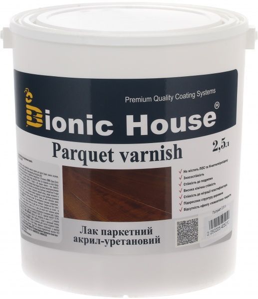 Лак паркетний Bionic House Parquet Varnish глянець прозорий 0.8 л