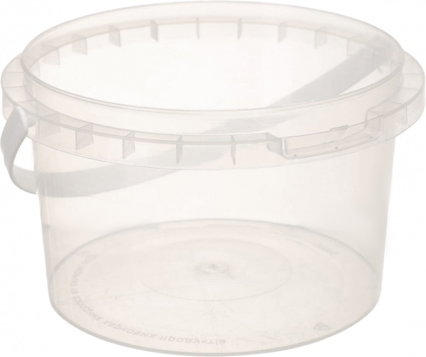 Відро Poliplast з пластиковою ручкою (харчовий пластик) 0,5 л прозорий 