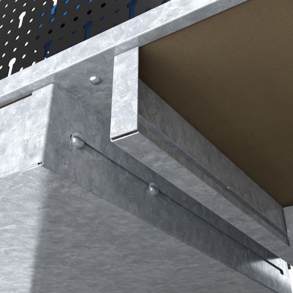 Стеллаж-верстак Меткас антрацит 1500x1000x500 мм металл краска 