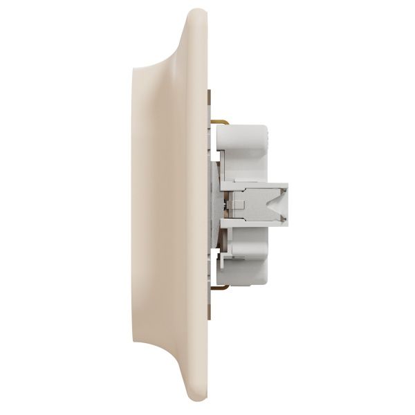 Розетка силовая двойная с заземлением Schneider Electric Sedna Design со шторками без крышки бежевый SDD312221