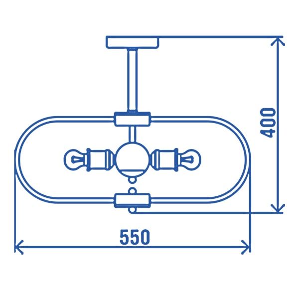 Люстра стельова Victoria Lighting 3x60 Вт E27 чорний Noir/PL3 