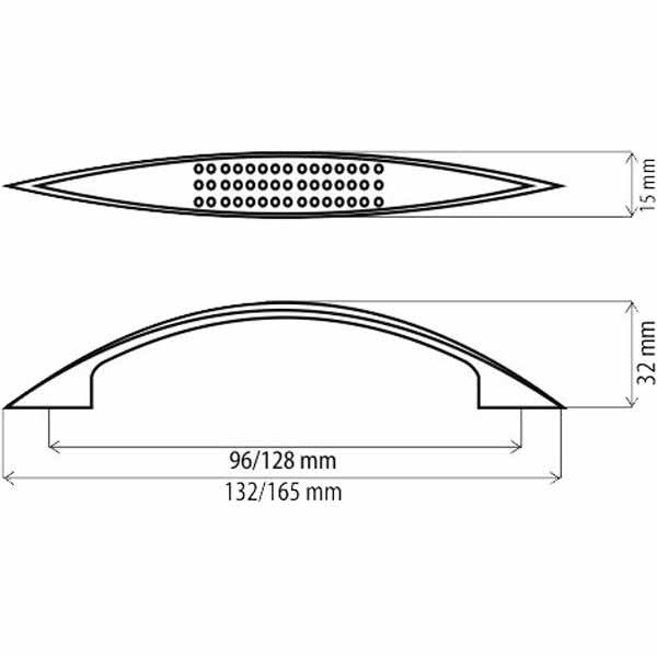 Меблева ручка DN 88 G2 128 мм хром DC
