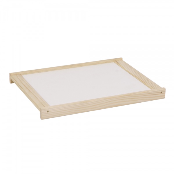 Поднос для завтрака 550х335х240 мм белый WoodMood