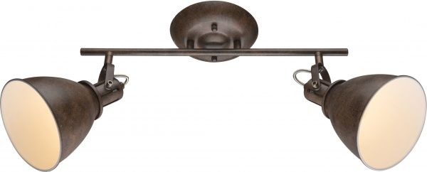 Спот Globo Jonas 2x40 Вт E14 коричневый 54647-2 