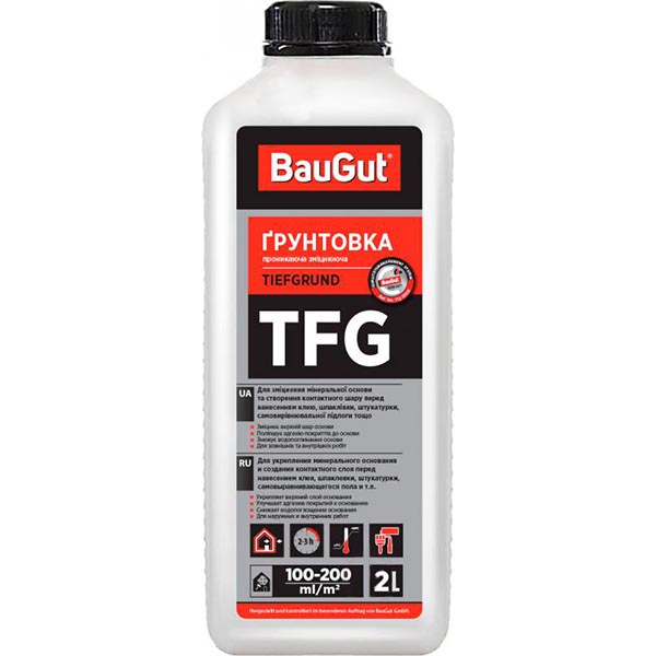 Ґрунтовка глибокопроникна BauGut TFG зміцнювальна 2 л