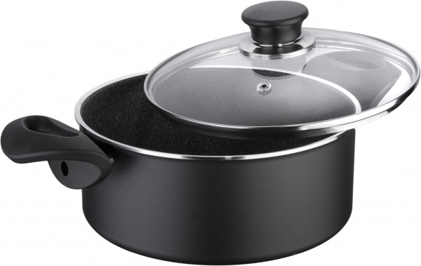 Кастрюля с крышкой Bologna Granitium 20 см 9N25D-20 Ballarini