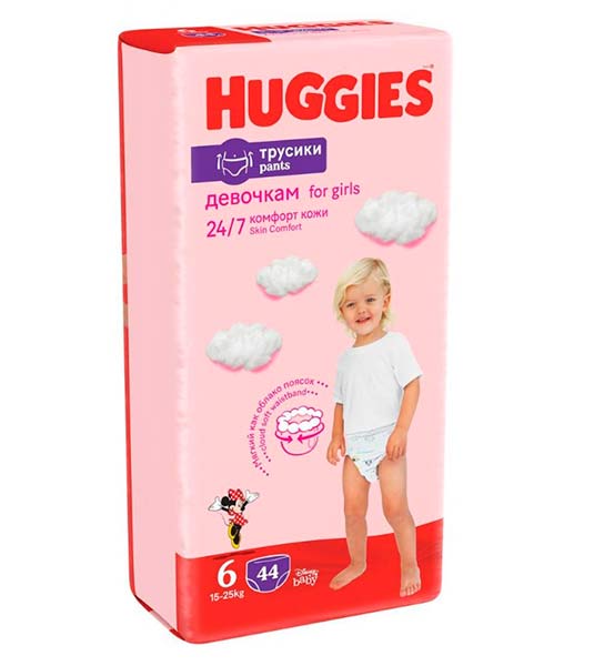 Підгузки-трусики Huggies Pants girl 6 15-25 кг 44 шт.