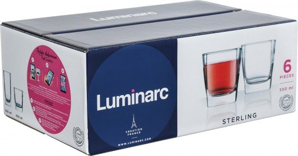 Набор стаканов низких Sterling 300 мл 6 шт. Н7669 Luminarc