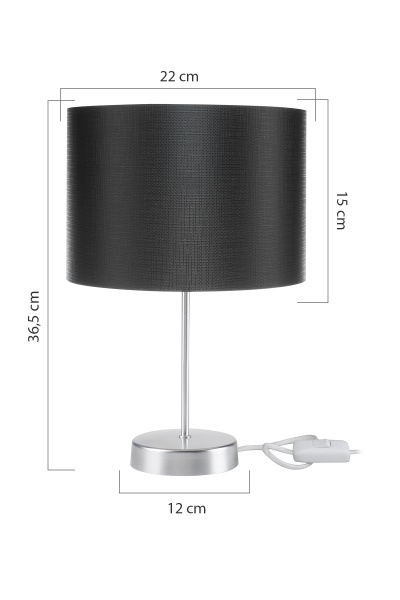 Настільна лампа Luna Arel 1xE27 срібний MDL.4740 