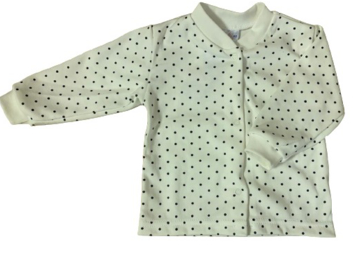 Кофточка детская унисекс Моя планета чорный горошок р.68 белый с принтом 