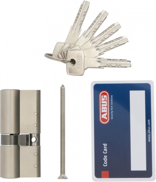 Цилиндр Abus D15 30x40 ключ-ключ 70 мм матовый никель 2240631703019