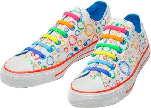 Шнурки силиконовые AntiLaces Classic SRBW565 мульти 