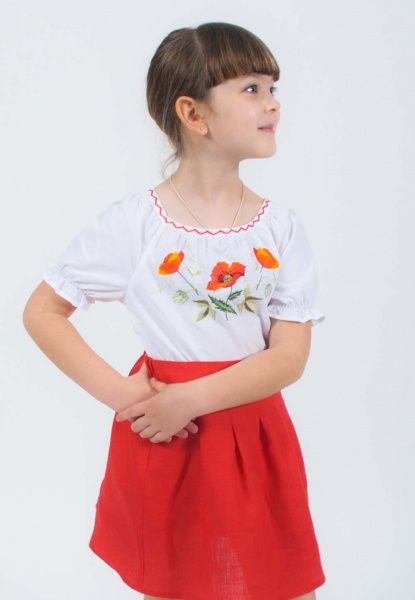 Блуза Гармонiя Маки р.122 білий 33240 